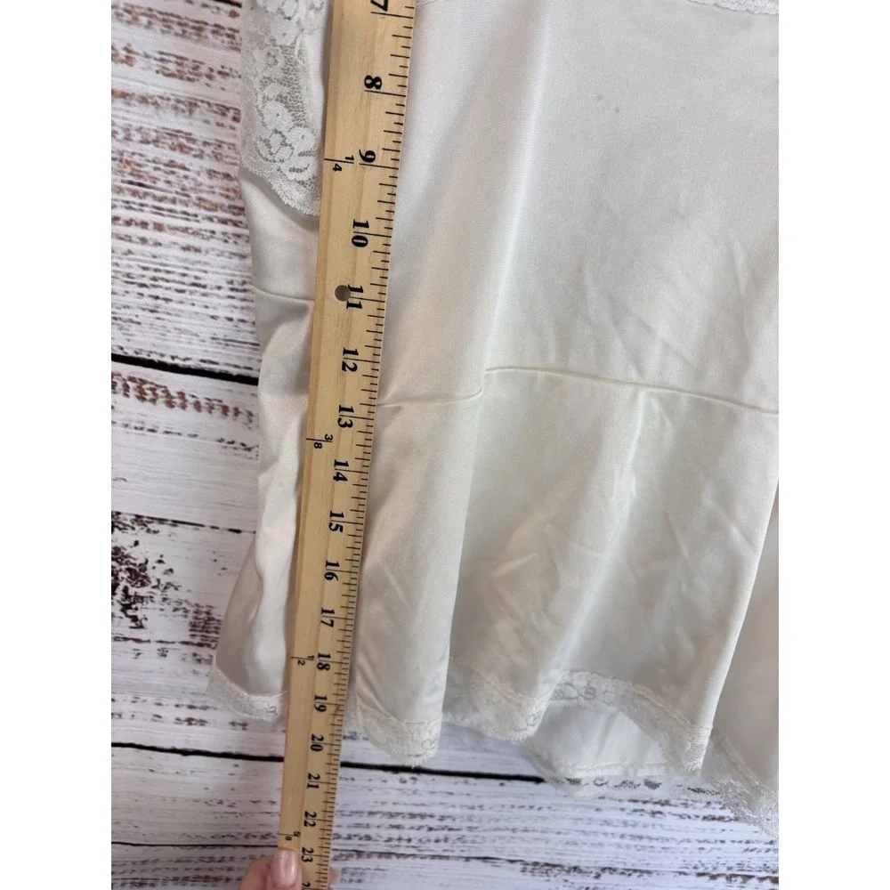 Vintage Camisole w/  Hidden Travel Passport Pouch Sliperfection Ivory Silky Lace